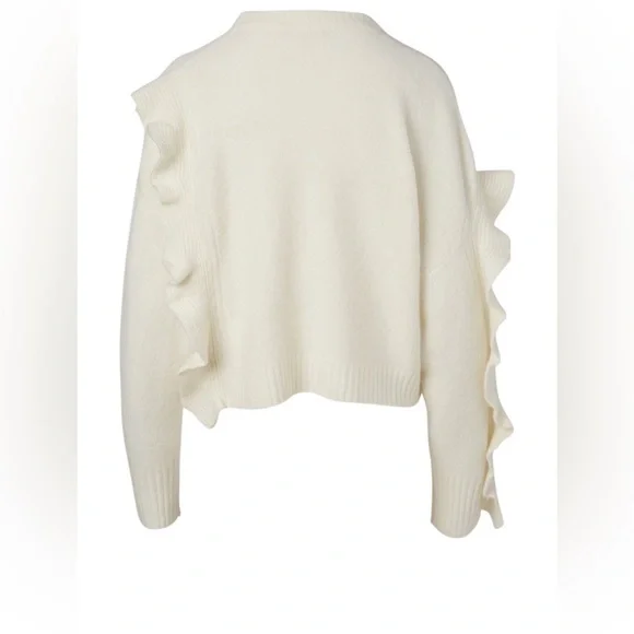 3.1 Phillip Lim | Cream Ruffle Sweater - Picture 3 of 8